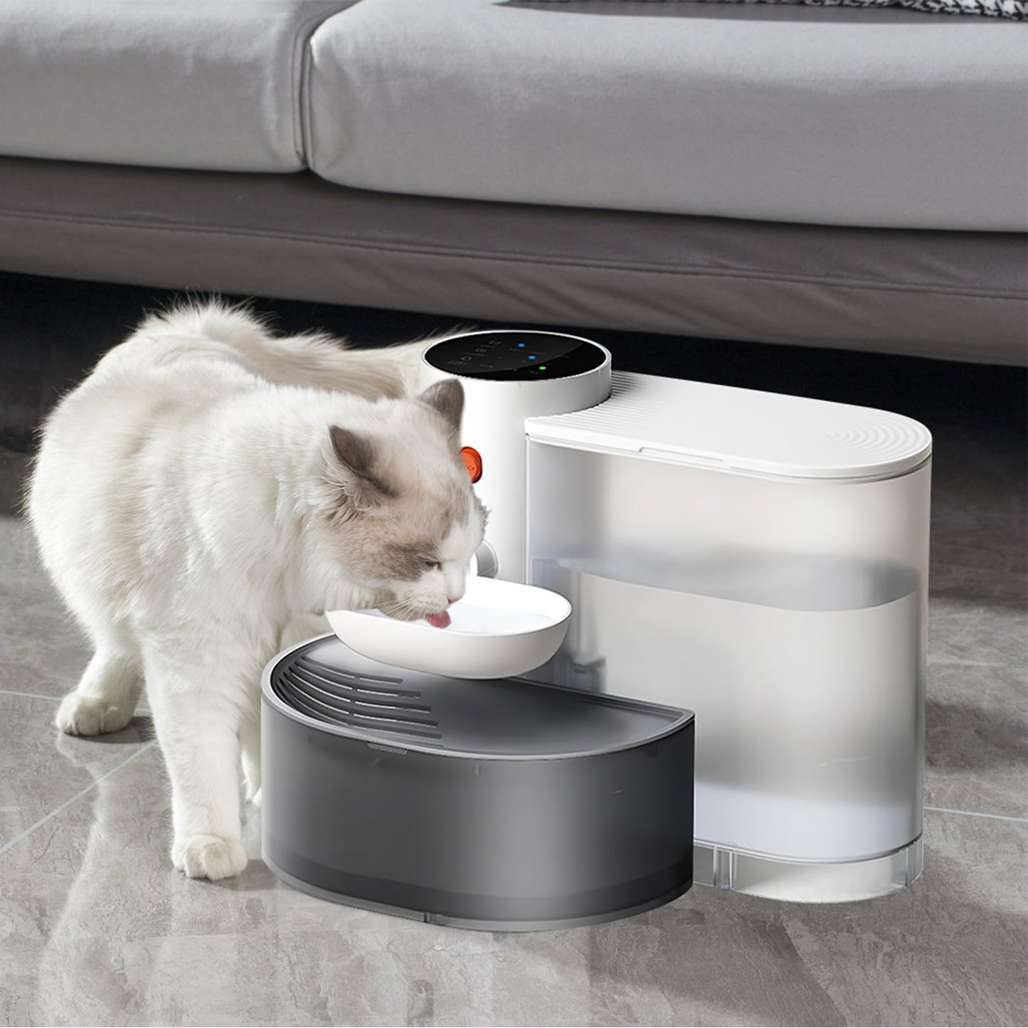 Smart Pet Water Fountain Automatic Cat Water Dispenser 3L/101OZ Cordless Rechargeable Dog Water Fountain Self-Refill with 3 Adjustable Volume 3 Time I