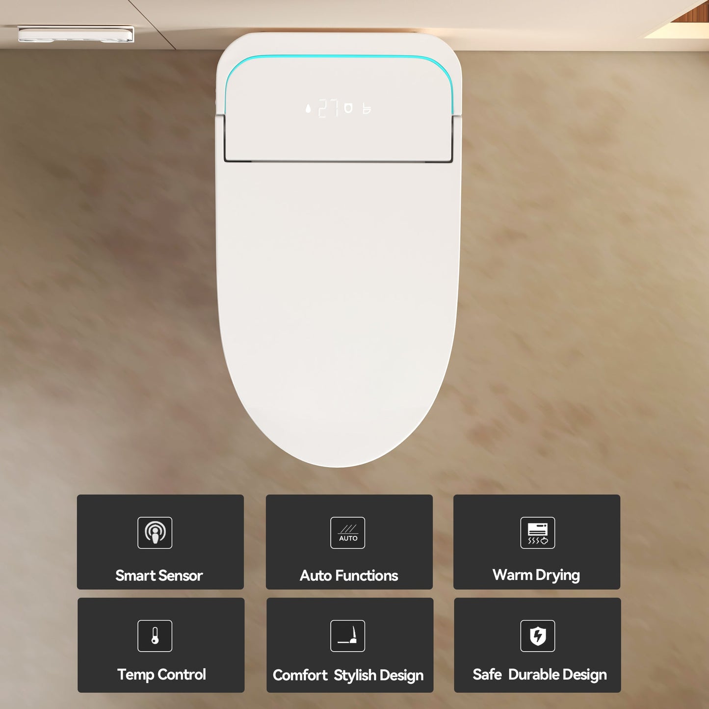 Unique Smart One-Piece Toilet with Bidet and Auto Seat