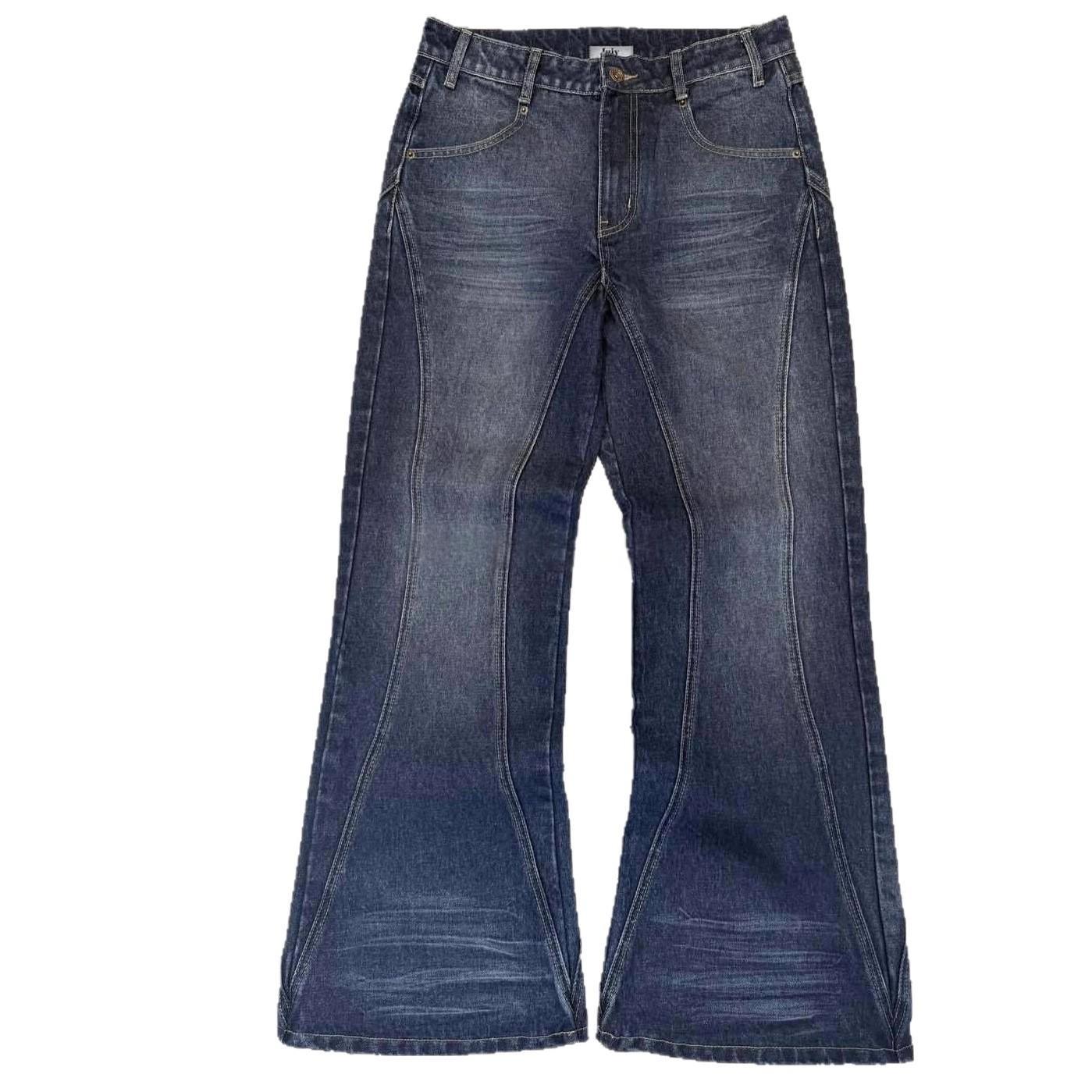 Mens Vintage Washed Distressed Jeans
