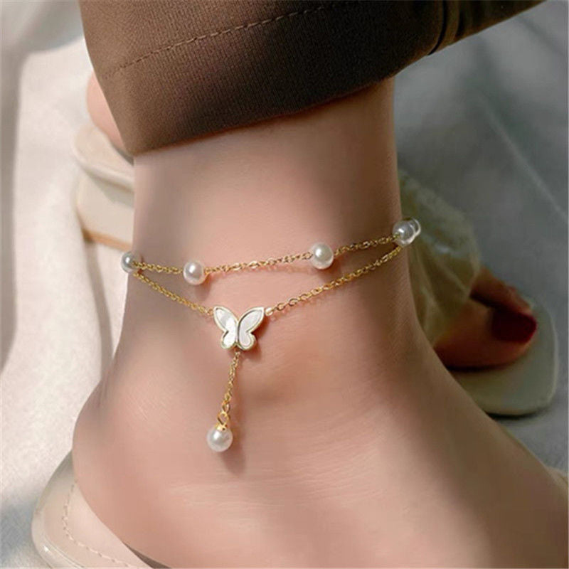 New Versatile Colorfast Stylish And Luxurious Titanium Steel Anklet