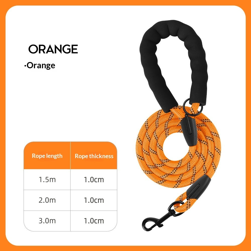 Thickened Reflective Dog Leash - Durable Nylon Pet Walking Lead for Medium Large Dogs