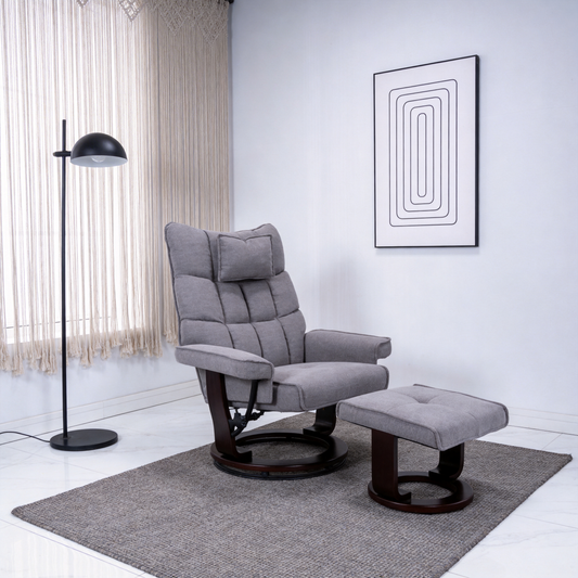 8-Point Massage Recliner with Ottoman