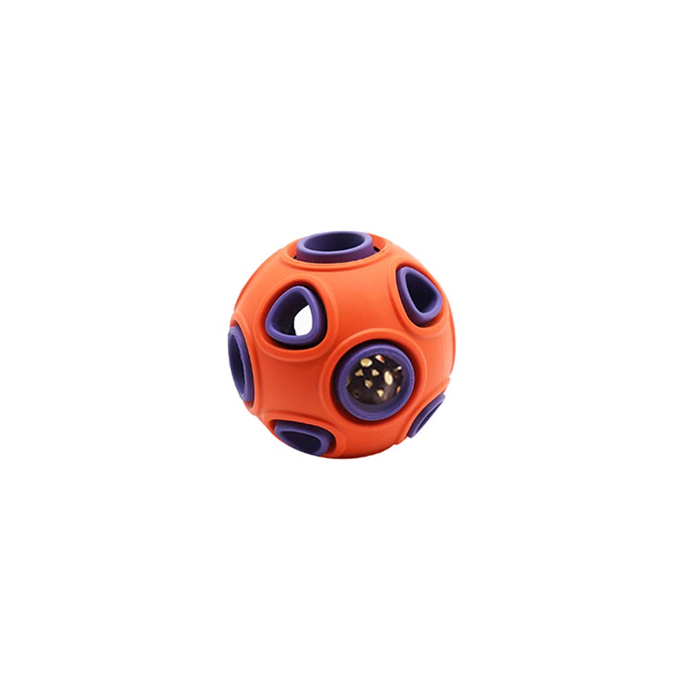 Dog Ball Toy, Dog Interactive Toy With Ring Bell Squeak Toys Dog Rubber Bouncy Ball Pet Exercise Game Puzzle Ball To Increase IQ Search & Catch Bite Resistant Chewing Toy