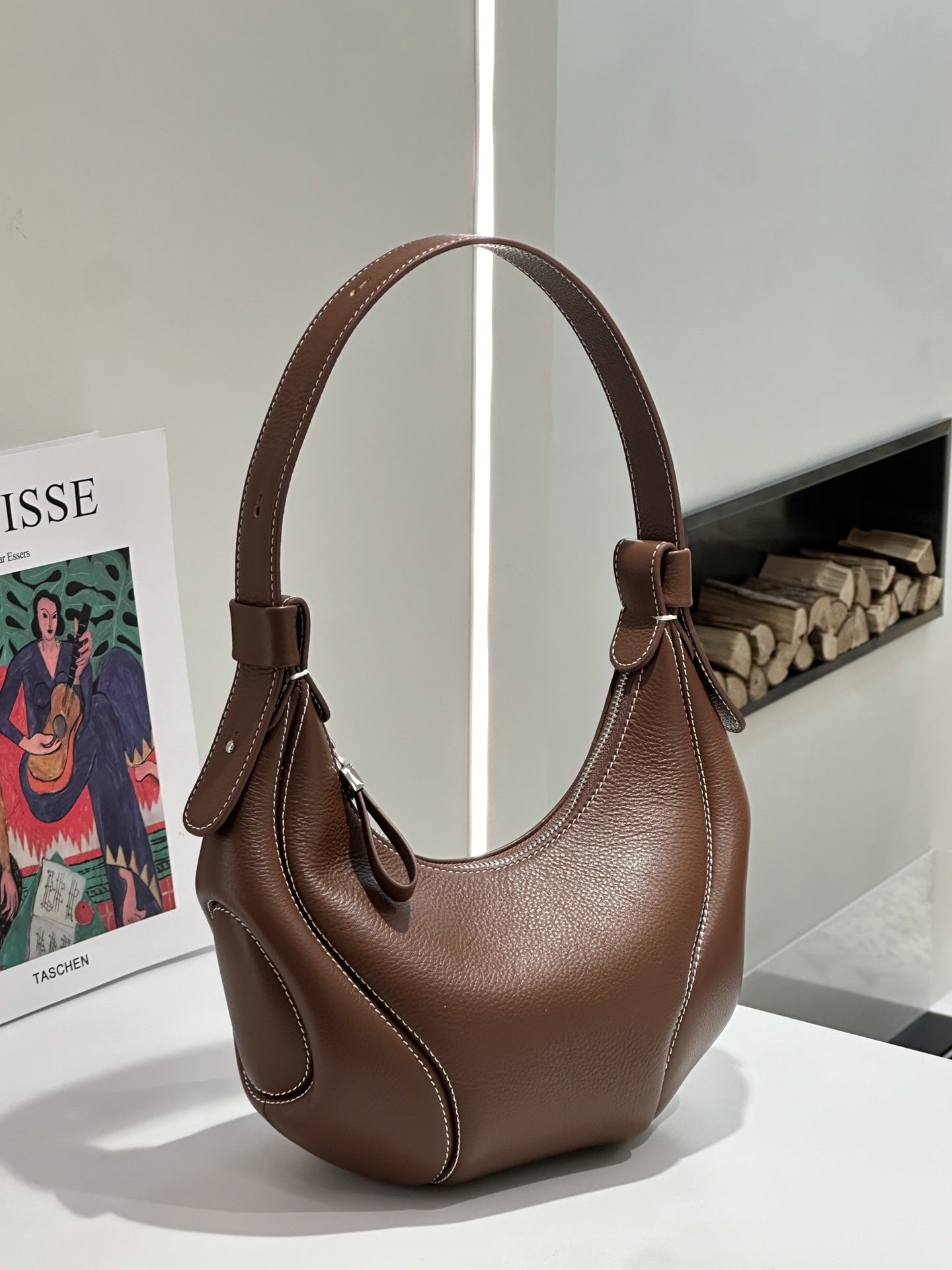 New Soft Leather Luxury-style Bag, Underarm Bag With A High-end Feel, Large Capacity Tote Bag, First Layer Cowhide Crossbody Bag