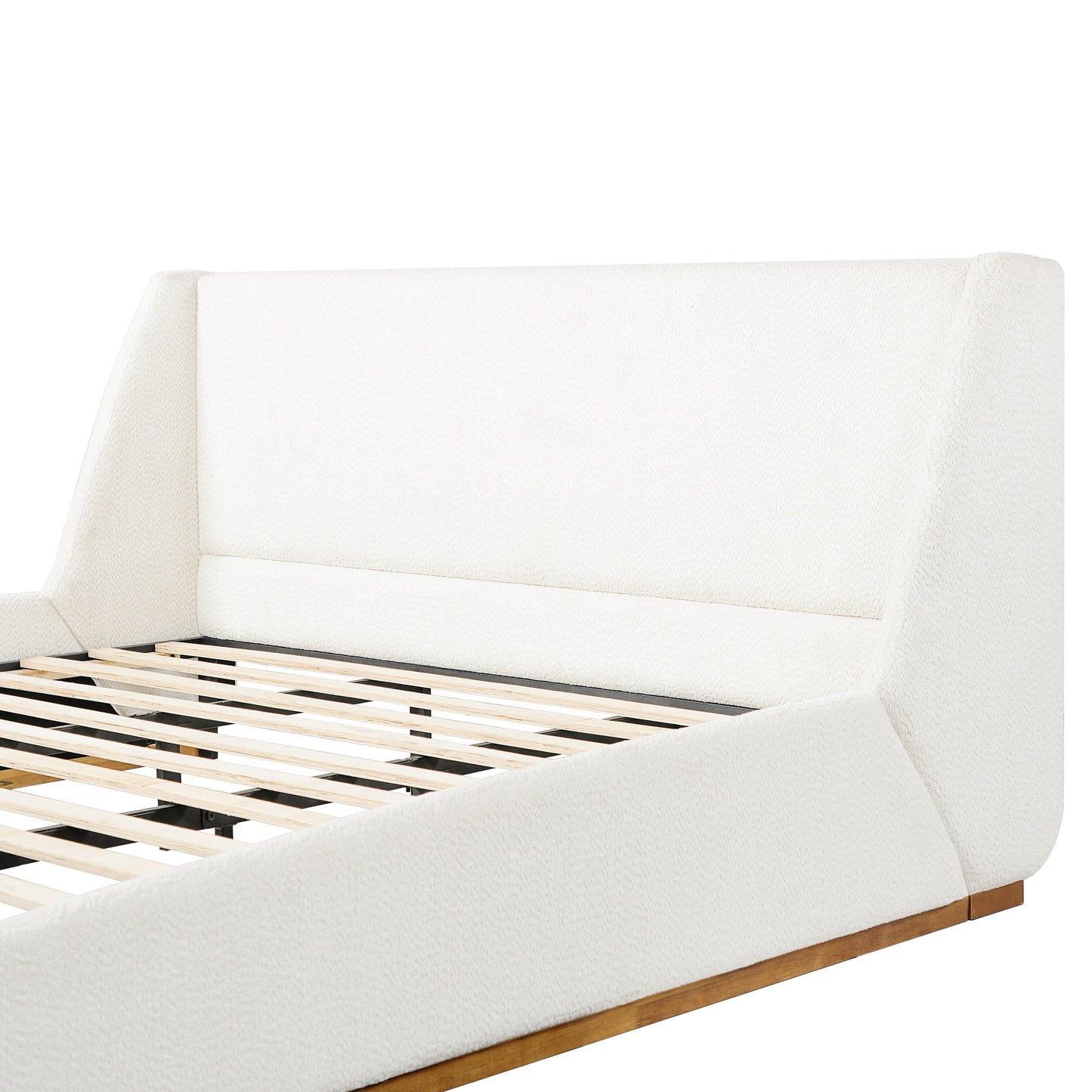 Luxury Upholstered Bed with Wings