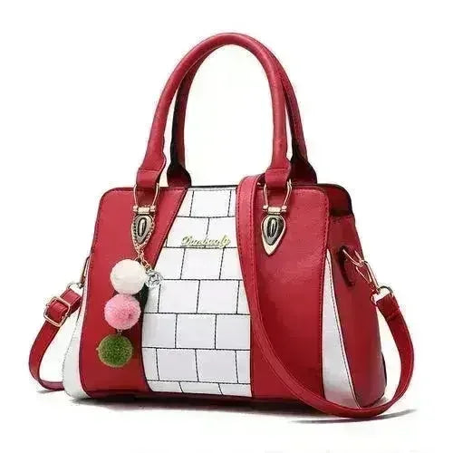High Quality Contrast Color Messenger Bag For Ladies