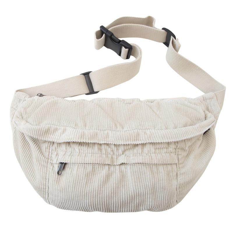 Corduroy Canvas Bag Large-capacity Casual Shoulder And Crossbody Bag