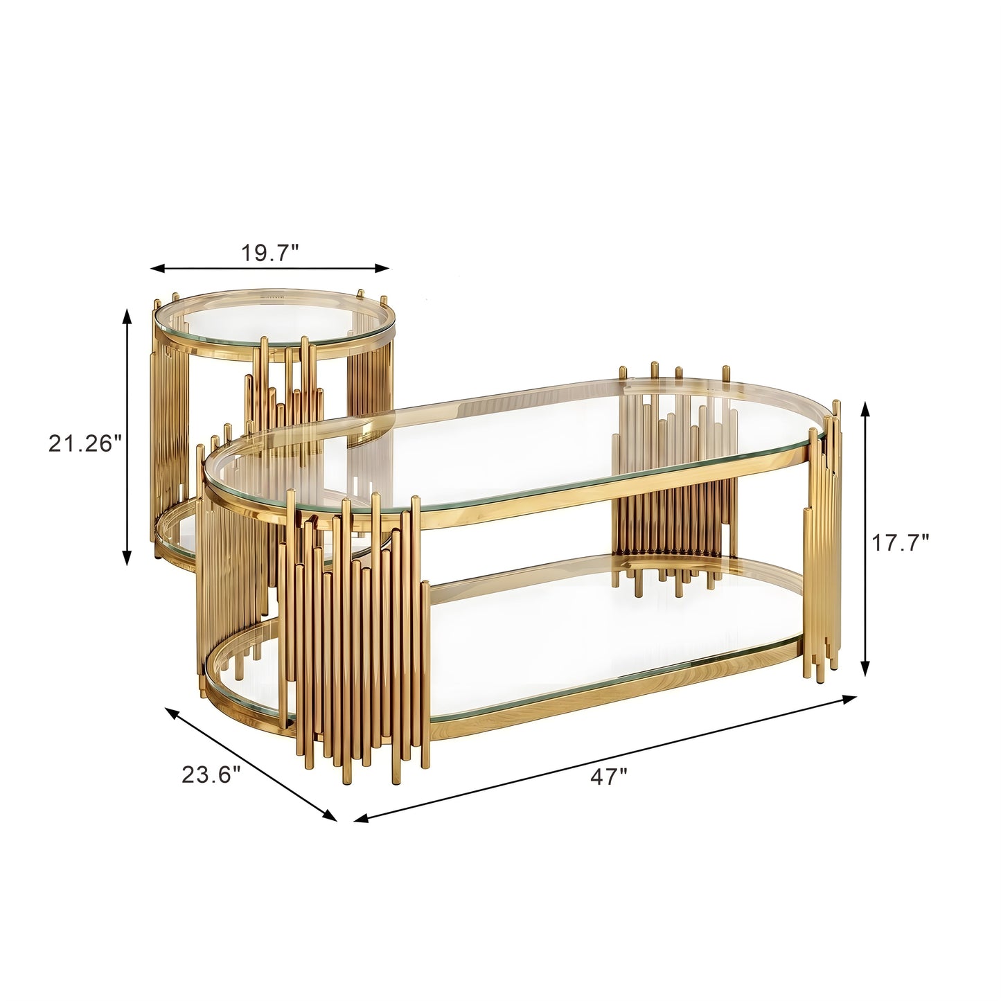 Modern Luxury Coffee Table and Side Table Set