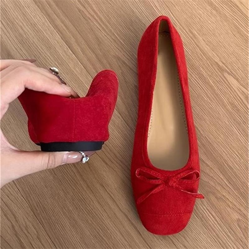 Women's Hidden Heel Ballet Flats - Comfortable Soft Sole Casual Walking Shoes for Daily Wear