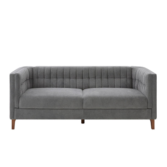 Modern 3 Seater Sofa Upholstered Couch with Curved Armrests
