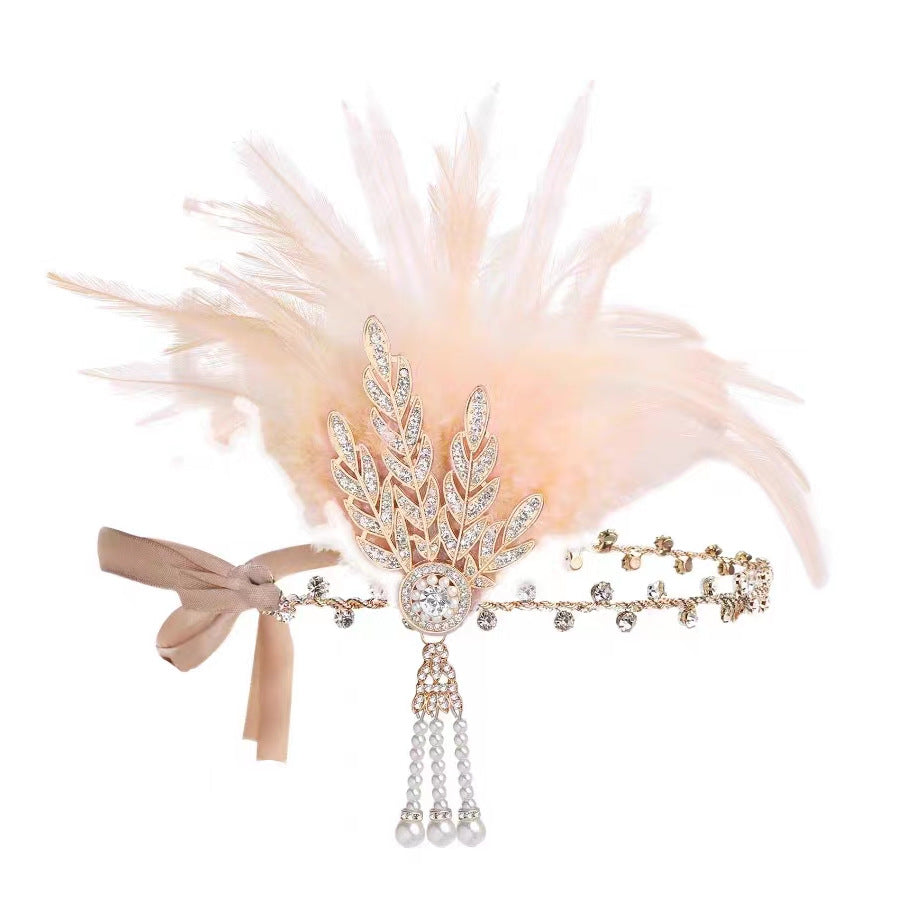 Masquerade Feather Headpiece Cross-Border Vintage Hair Band In European And American Style