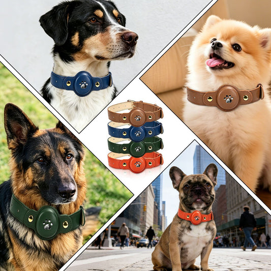 Fashionable PU Leather Pet GPS Collar