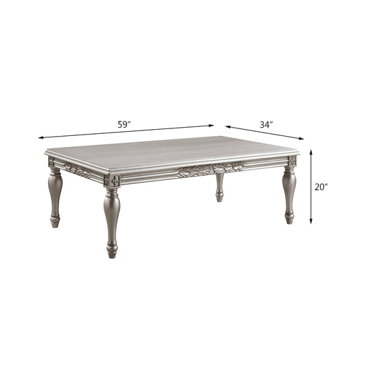 Pelumi Platinum Finish Coffee Table