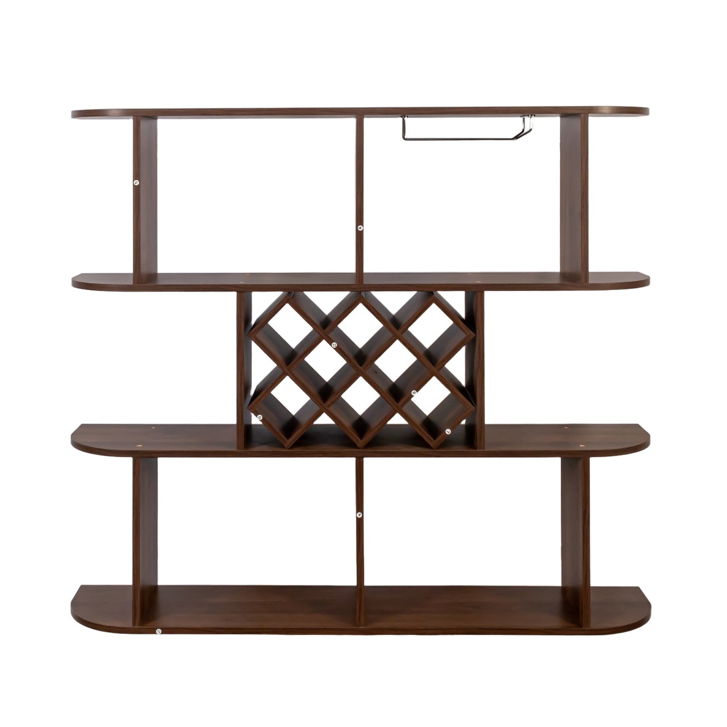 Large Wall Mounted 3 Tier Rustic Bottle Wine Rack