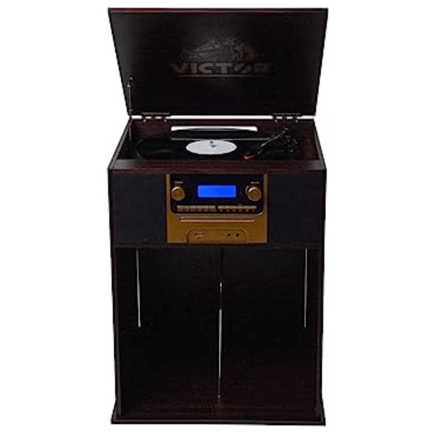 Victor Boyleston 7-in-1 3-Speed Turntable Music Center Espresso - Refurbished