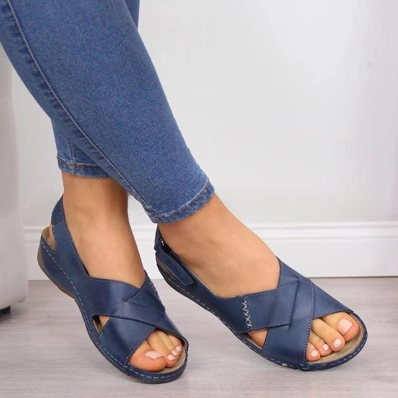 Womens Retro Casual PU Sandals