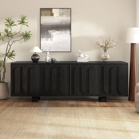 Vibe Haus 63'' Farmhouse TV Stand for TVs up to 75 Inches