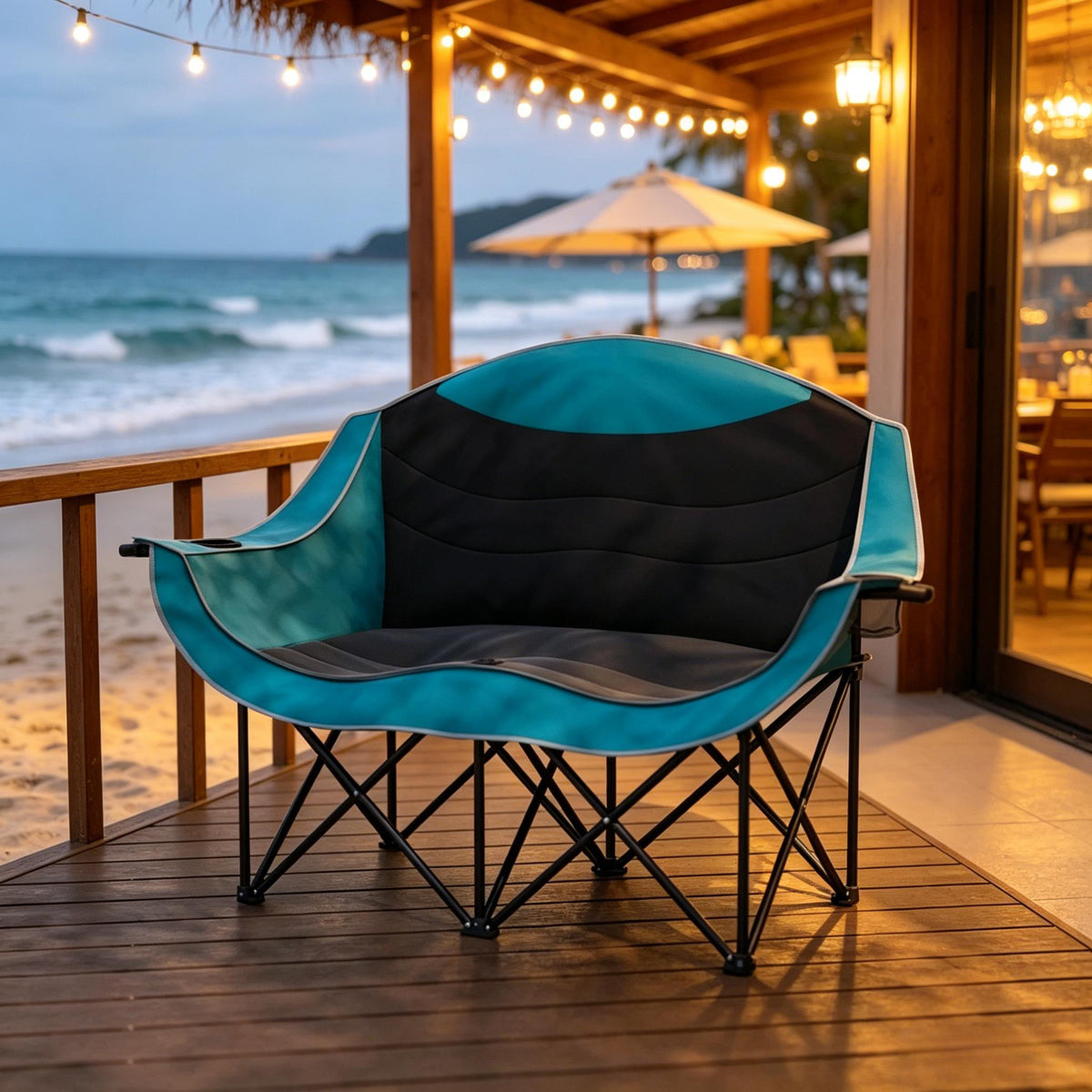 Foldable Outdoor Chair, Camping Chair, Outdoor Loveseat, Portable Hiking Chair