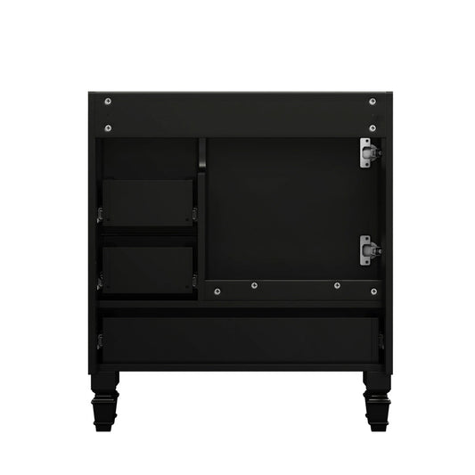 30" Black Bathroom Vanity