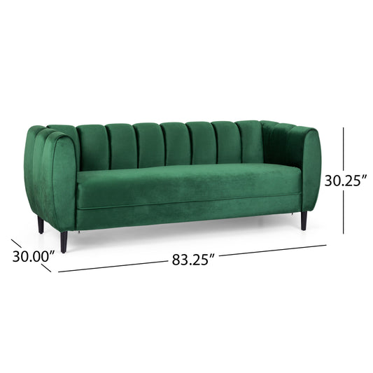 Miranda Velvet 3-Seater Sofa