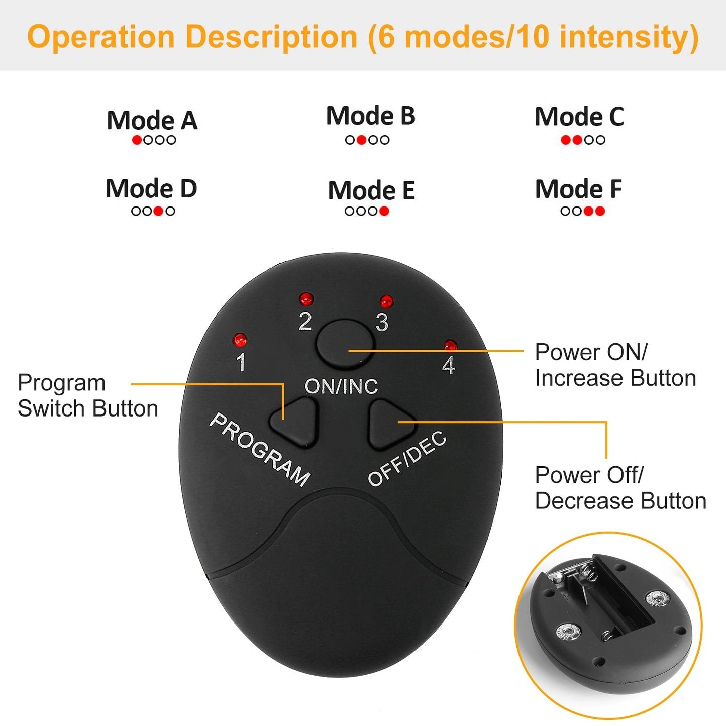 EMS Foot Massage Pad Electric Stimulator Massager Unit Leg Reshaping Muscle Pain Relax Foldable Massage Mat w/ 6 Modes 10 Intensity Levels