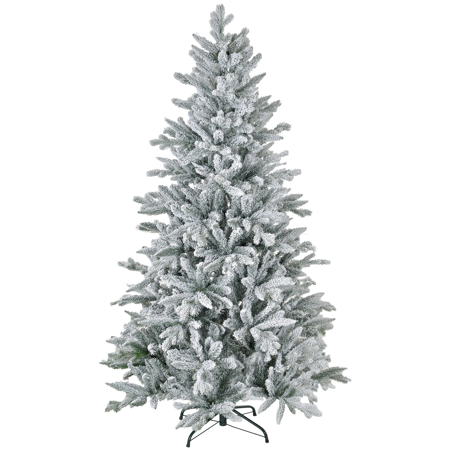HOMCOM 6ft Snow Flocked Artificial Christmas Tree