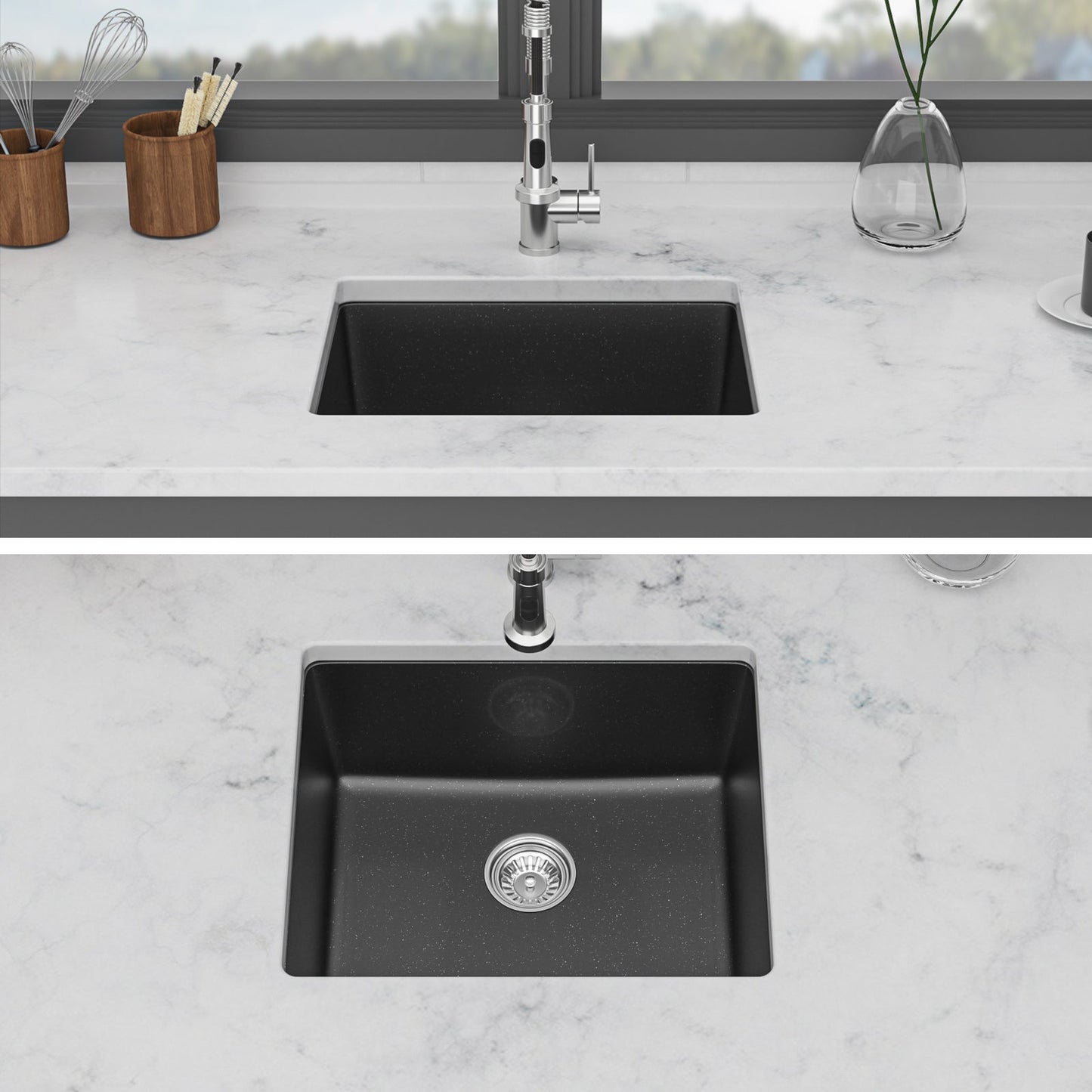 Quartz Kitchen Sink - 21" x 18" x 9.65"