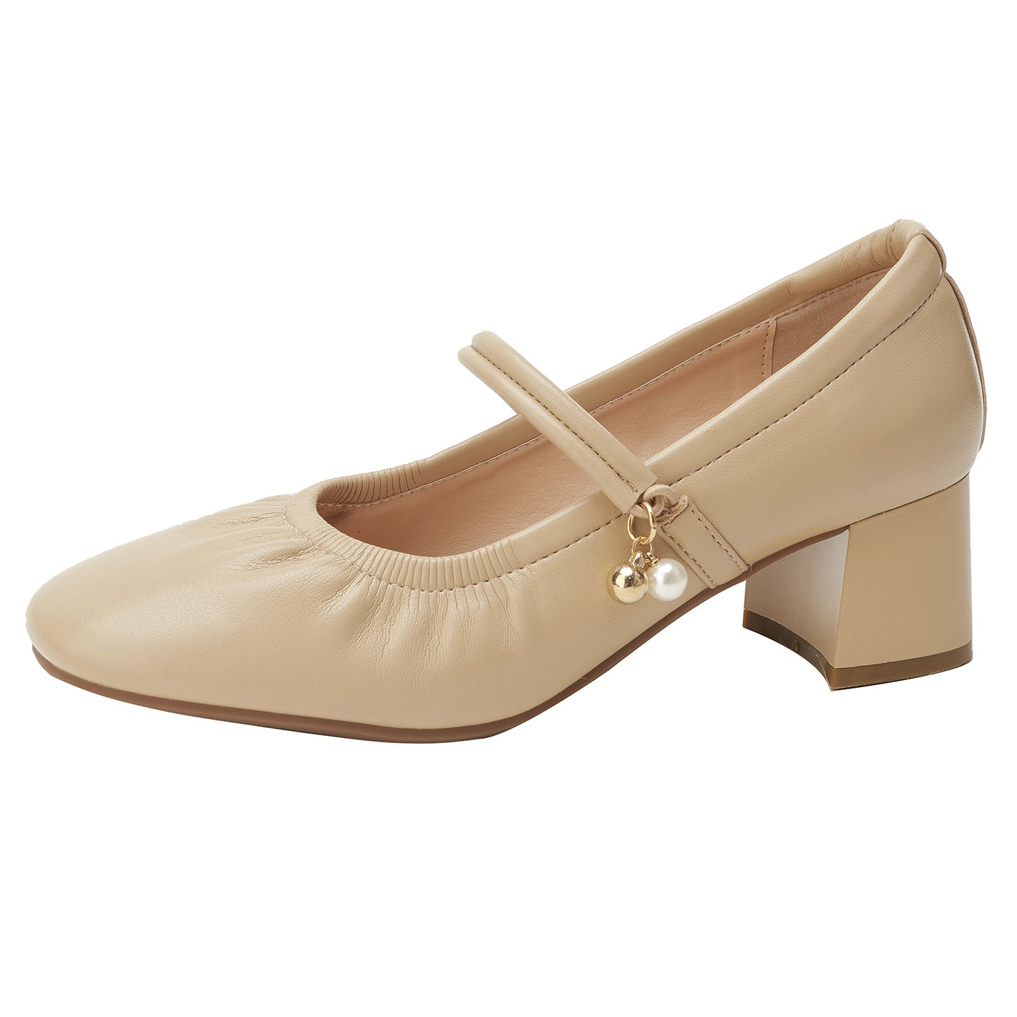 Non-slip Soft-soled Pumps For Women Mid-heel Chunky-heel Mary Jane Style Perfect With Cheongsams