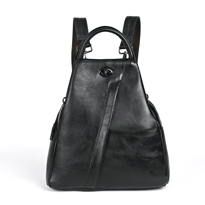 Vintage Large-capacity Backpack Made From Full-grain Cowhide