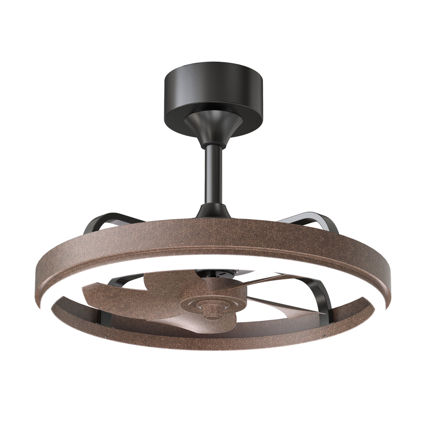 20.5" Rustic LED Ceiling Fan with Remote & APP Control