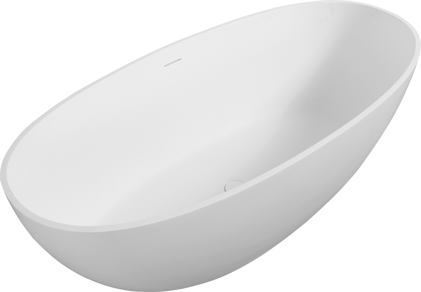 65" Freestanding Solid Surface Bathtub
