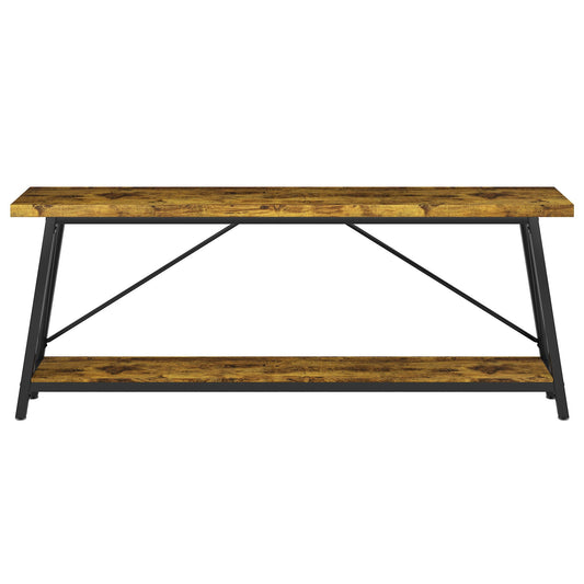 Extra Long Sofa Table For Hallway, Entryway & Living Room - Rustic Brown