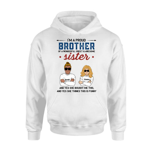 Personalized Brothers & Sisters T-Shirt/Hoodie/Sweatshirt - Up To 5 Brothers/Sisters - Gift For Brothers And Sisters/ Siblings