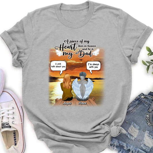 Personalized Memorial Dad Shirt - Gift Idea For Father's Day - My Dad Was So Amazing God Made Him An Angel