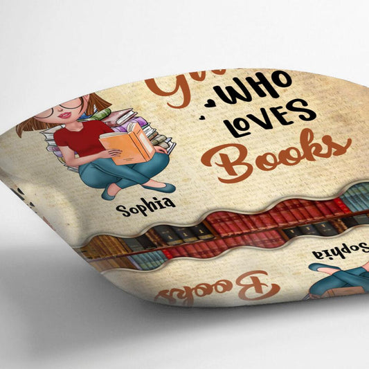 Personalized Just A Girl Who Loves Books Pillow Cover/Quilt/Fleece Blanket - Gift Idea For Books Lover