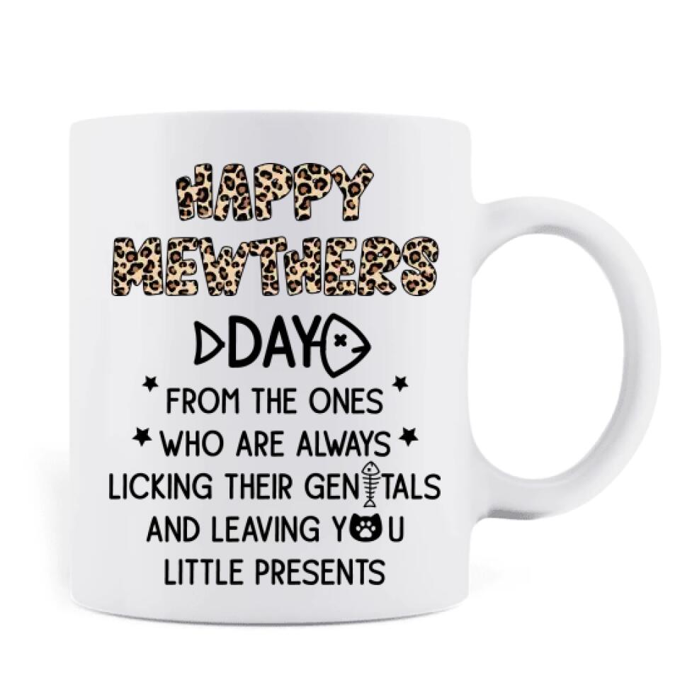 Personalized Cats Mug - Up to 5 Cats - Gift Idea For Cat Lovers - Happy Mewthers Day