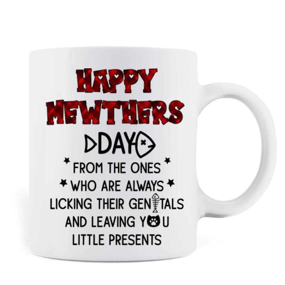 Personalized Cats Mug - Up to 5 Cats - Best Gift Idea For Cat Lovers - Happy Mewthers Day