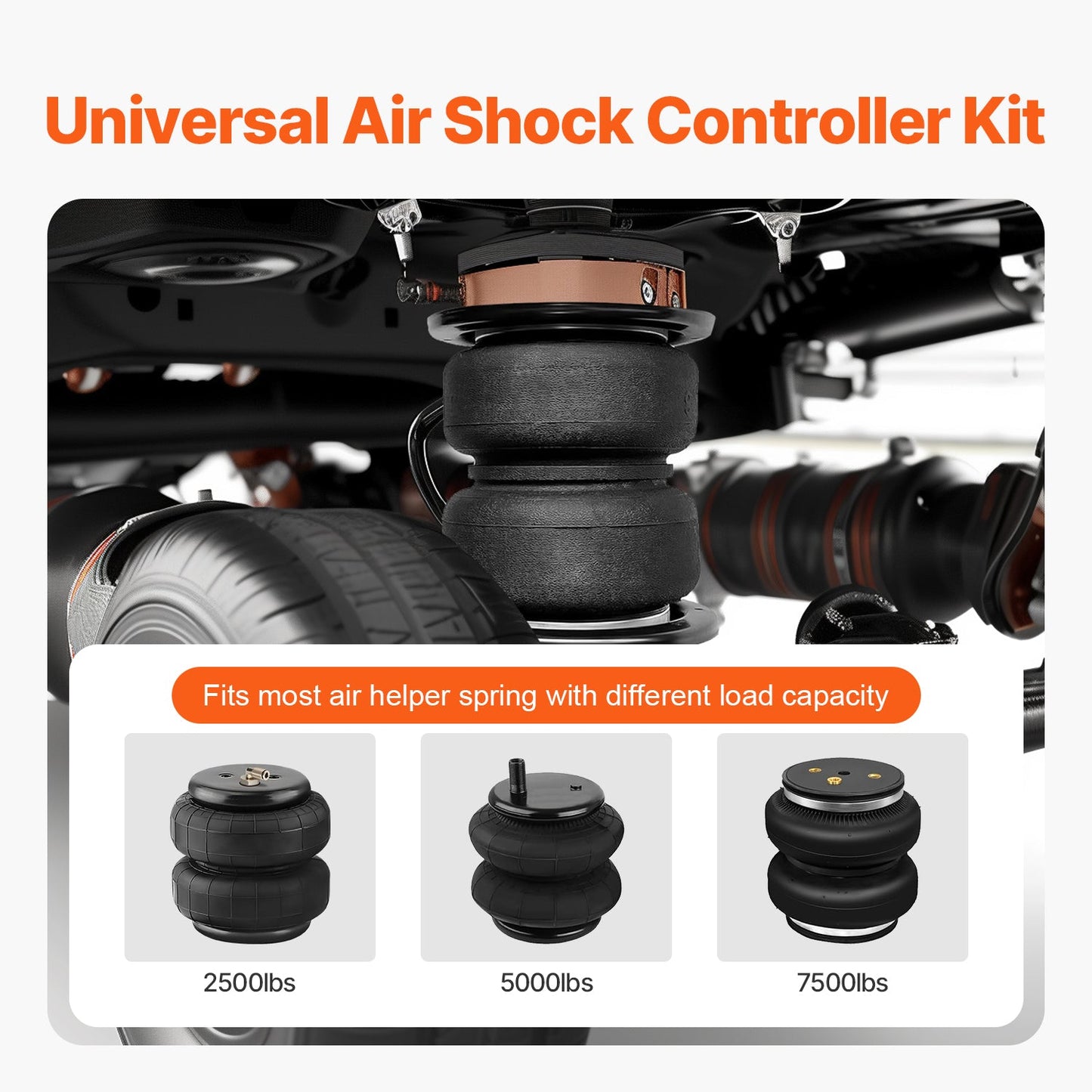 Air Shock Controller Kit 12V 100PSI On-Board Air Compressor System