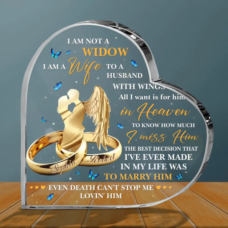 Personalized Memorial Couple Acrylic Plaque - Memorial Gift Idea - I Miss Him