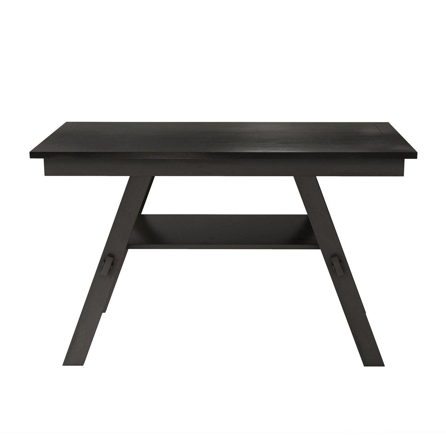 TOPMAX 6-Piece Wood Counter Height Dining Table Set with Storage Shelf