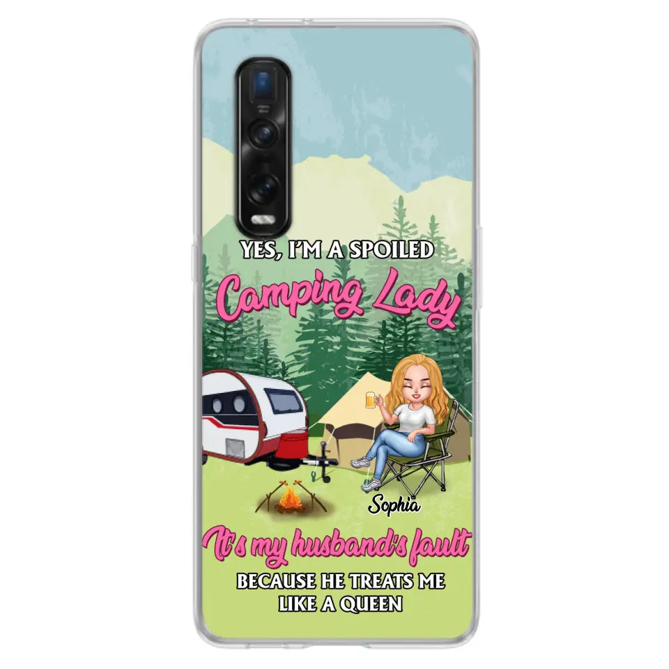 Custom Personalized Camping Lady Phone Case - Gift Idea For Camping Lovers - Cases For Xiaomi/Huawei/Oppo