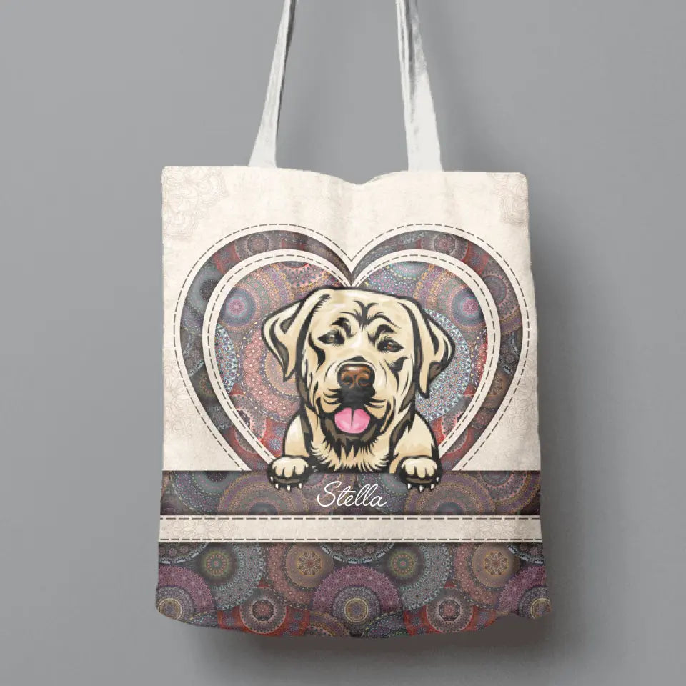 Personalized Dog Face Canvas Bag - Up to
5 Dogs - Gift Idea for Dog Mom