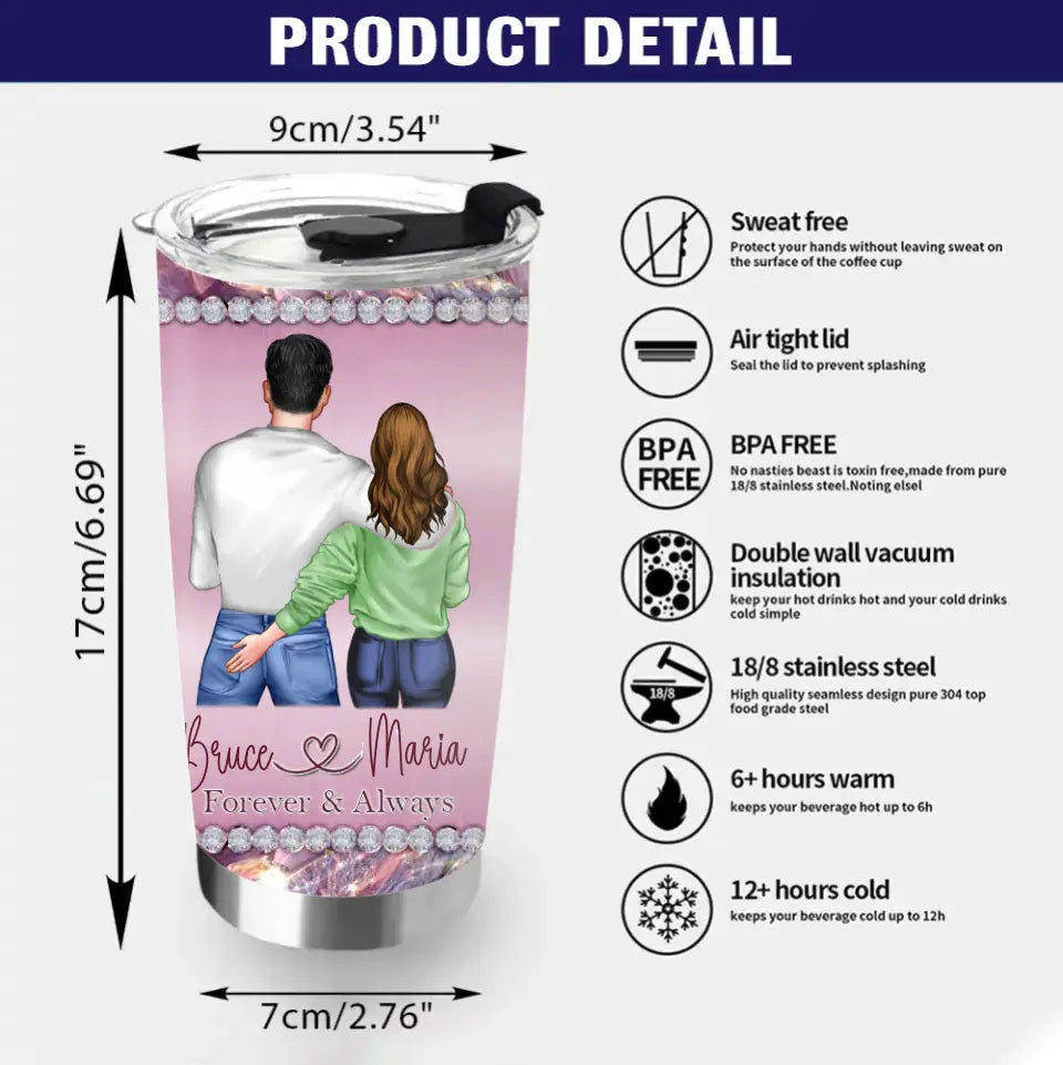 Personalized Couple Tumbler - Gift Idea For Him/Her/Couple - I Believe In You I'm Proud Of You