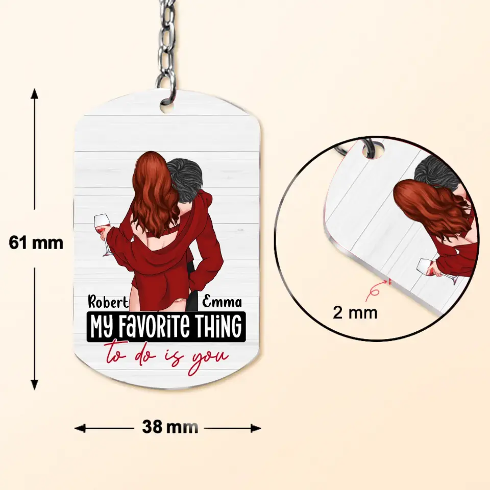 Personalized Couple Aluminum Keychain -
Gift Idea For Couple/Him/Her - I Love You For Your Personality And All