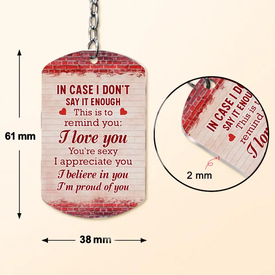 Personalized Couple Aluminum Keychain -
Gift Idea For Couple/Him/Her - I Love You You're Sexy I Appreciate You