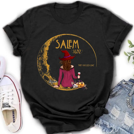 Personalized Salem 1692 Witch T-shirt/Long Sleeve/Sweatshirt/Hoodie - Halloween Gift Idea - They Missed One