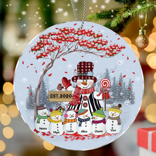 Personalized Grandma Acrylic Ornament - Up to 6 Kids - Christmas Gift Idea For Grandma