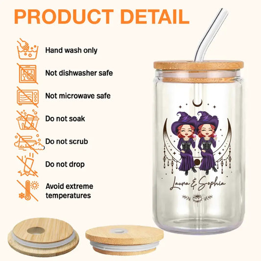 Personalized Witch Glass Tumbler - Gift Idea For Halloween/Witch/Friends - You're My Favorite Witch To Witch About Witches With