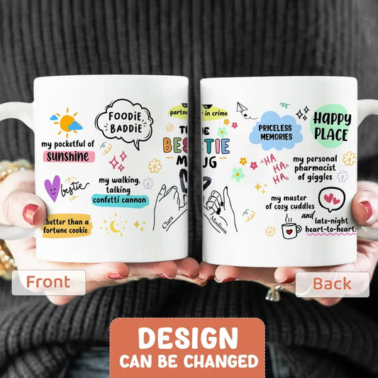 Custom Personalized Besties Coffee Mug - Gift Idea For Friends - The Bestie Mug