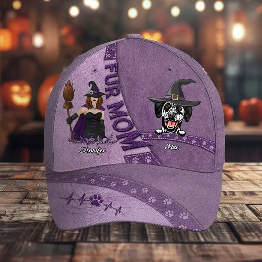 Personalized Witch Pets Baseball Cap - Up to 4 Dogs/Cats - Halloween Gift Idea for for Dog/Cat Lovers - Love Dogs